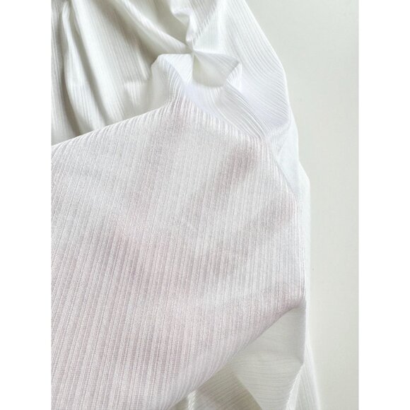 Vintage Unbranded White Satin Pastel Striped Negligee Nightgown Gown, One Size - Picture 9 of 10